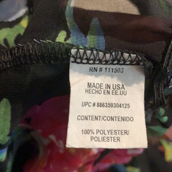LILY ROSE FLORAL SHEER BLOUSE GU SZ S VERSATILE - Picture 11 of 11